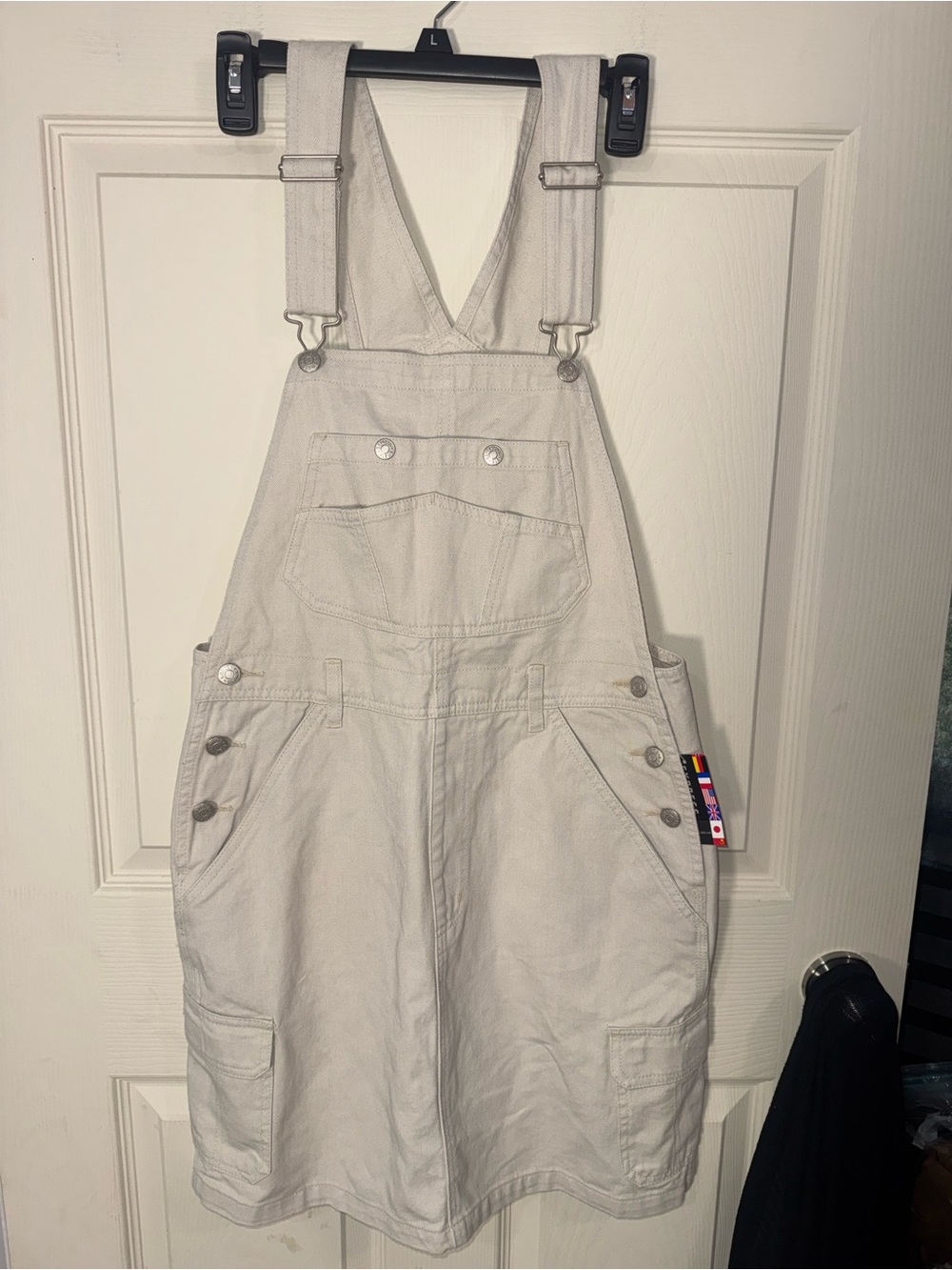 Vintage Y2K Express Bleus Cargo Utility Overall Dress